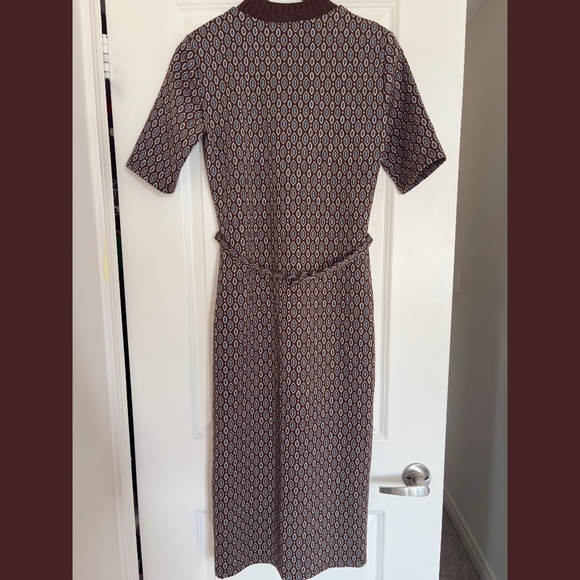 Zara Geometric Long Fitted Dress - Picture 2 of 7